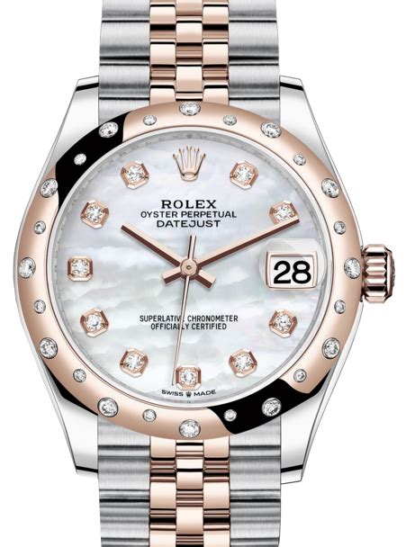 rolex lady jubilee rose gold mother of pearl